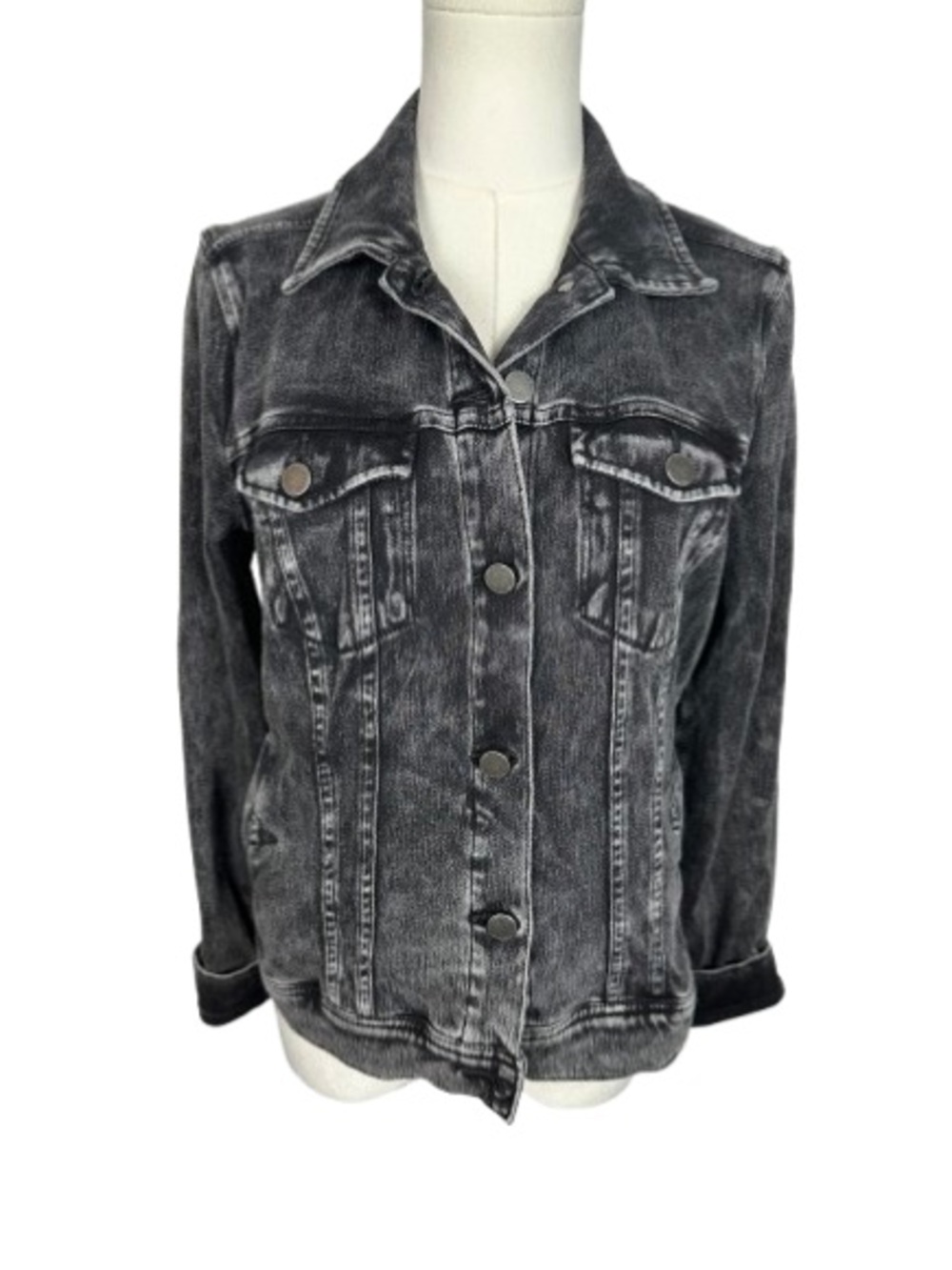 Liverpool Washed Black Denim Style Jacket Size S